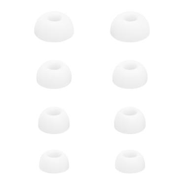 Imagem de ECSiNG 4 pares de pontas auriculares de silicone de substituição PP/M/G compatíveis com JBL Live Beam 3 Live Buds 3 fones de ouvido prateados