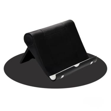 Imagem de 1 suporte de telefone preguiçoso de mesa, suporte de tablet giratório e dobrável em vários ângulos (preto)