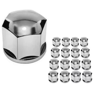 Imagem de Kit 16 Peças Capa Parafuso Cromado Roda 17mm Todos Os Carros