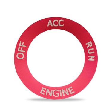 Imagem de CyperFair Capa de botão de partida do carro, anel de proteção do botão de partida do veículo resistente a arranhões e poeira, ar condicionado de carro e decoração de botão de áudio, compatível com