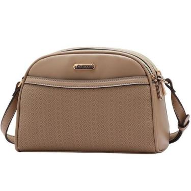 Imagem de Bolsa Feminino Fechamento Ecler Alça Ajustável Chenson, Marrom, UN