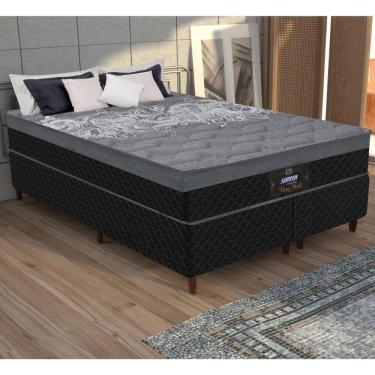 Imagem de Cama Box Conjugado King Com Colchão 193x65x203 New York Hf Gazin Cr35365 Preto