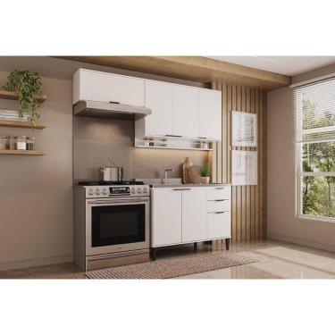Imagem de Kit De Cozinha Completa 3 Peças Alpha (2aéreos+1balcão) C3p30 Branco - Carraro