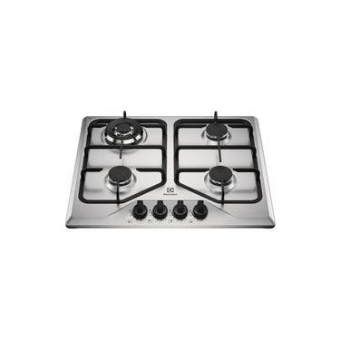 Imagem de Cooktop 4 Bocas a Gás Electrolux Inox Experience Multi Chama e Grade Ferro Fundido (KE4XC) Bivolt