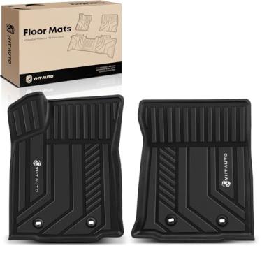 Imagem de YHTAUTO Tapetes de chão para Toyota Tacoma 2016-2023, tapetes de carro TPE para todos os climas, impermeável, antiderrapante, forro de piso inodoro, acessórios internos para carro, forro dianteiro, 2