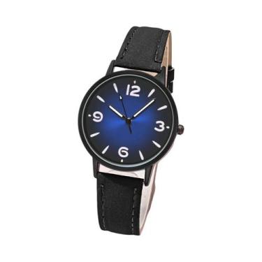 Imagem de Relógio de pulso de couro PU feminino, relógios quartzo para mulheres,