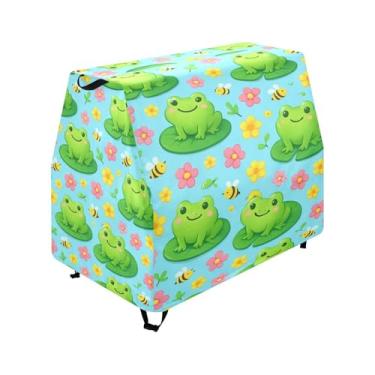 Imagem de Qilmy Cute Frogs Kids Water Table Cover, Duty Waterproof Patio Table Covers for Outdoor Toddler Splash Tables, UV Resistant & Dustproof Play Table Protector, Cover Only