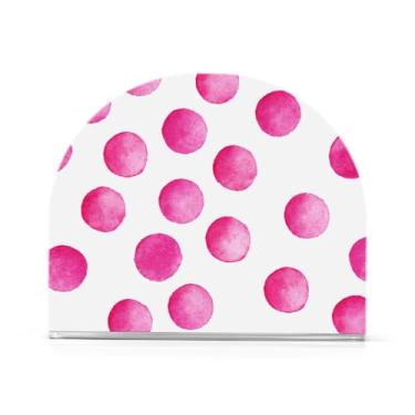 Imagem de Qilmy Porta-guardanapos de acrílico de bolinhas, suporte de lenços de mesa independente transparente, dispensador de papel de coquetel para cozinha, jantar, restaurante, bar, decoração, 1 pacote