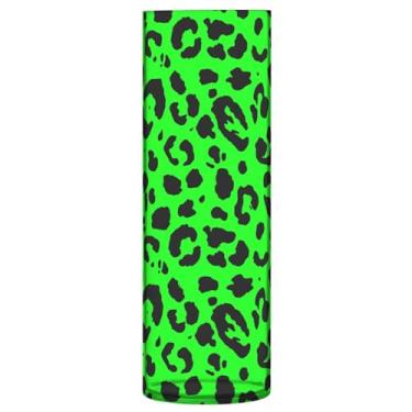 Imagem de JUZIHAI Vaso com estampa de leopardo neon para flores, 9,9 cm x 30 cm, cilindro de plástico, moderno, vaso de flores para centro de mesa de casamento, decoração de casa