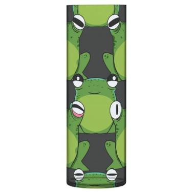 Imagem de JUZIHAI Frog Expressions Vaso para flores 9,9 cm x 30 cm Cilindro de plástico moderno vaso de flores para centro de mesa de casamento decoração de casa