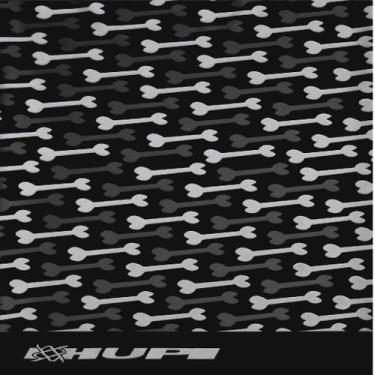Imagem de Bandana para Ciclismo e Corrida Bones Formato Tubular HUPI, Preto