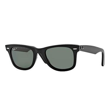 Imagem de Ray-Ban RB2140 Original Wayfarer óculos de sol + conjunto de acessórios Vision Group, Preto/Verde Polarizado (90158), 54mm