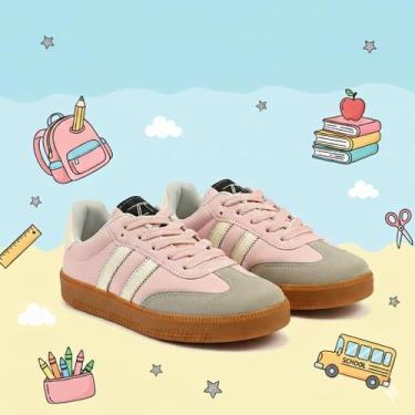 Imagem de Tênis Infantil Feminino Casual Escolar Leve Confortável Calce Fácil Me
