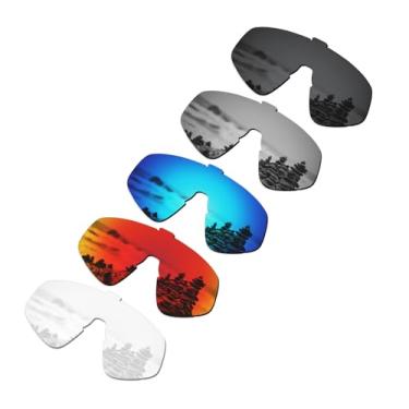 Imagem de SmartVLT Conjunto de 5 lentes de reposição masculinas para Oakley Latch Panel OO9404 Pacote combo de óculos de sol S01