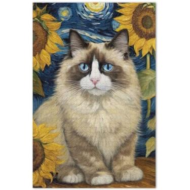 Imagem de Unicórnios roxos personalizados cenário fantástico quebra-cabeça 1000 quebra-cabeças para adultos paisagem engraçado flor animal pintura, 75 x 40 centímetros