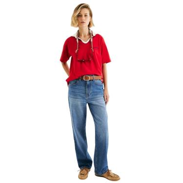 Imagem de Calça Hering Jeans Feminina Reta Cintura Alta-Feminino