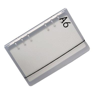 Imagem de SPYMINNPOO Capa de Encadernação Portátil Transparente e Flexível Com 6 Furos para Reuniões de Escritório Escolar, Protetor Fosco PP Shell para Diários, Memorandos, Viagens (A6)