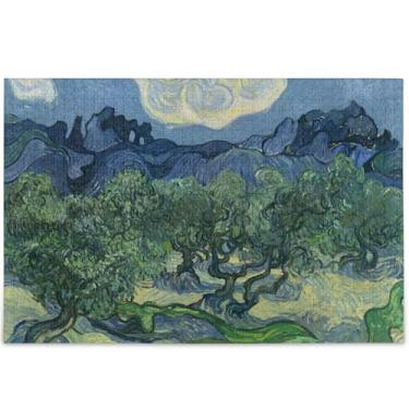 Imagem de Vincent Vangogh Quebra-cabeças de oliveiras 500 peças cenário adulto arte animal paisagem quebra-cabeça personalizado engraçado jogo presentes, 52 cm x 37,8 cm
