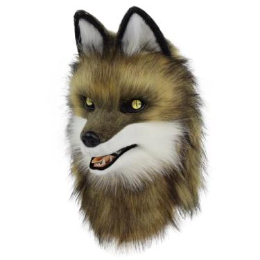 Imagem de COSYEARS Animal Wolf Mask Cosplay Costume Accessories Furry Faux Fur Dog Fox Full Head Therian Masks Anime Dress up Party