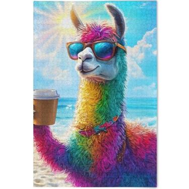 Imagem de Quebra-cabeças engraçados fofos de 1000 peças para adultos, presentes engraçados, exclusivos, jogos de brinquedo, arte, 75 x 50 cm