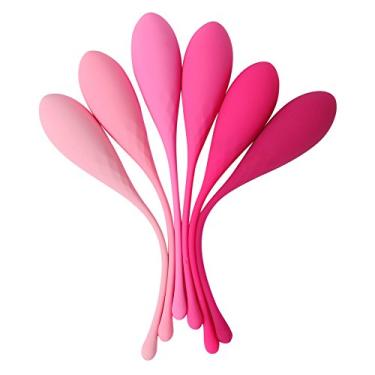 Imagem de Bolas de Kegel: Halteres para exercício de fortalecimento do assoalho pélvico, conjunto de controle de força progressiva de silicone de grau alimentício de 6 peças para iniciantes e usuários avançados