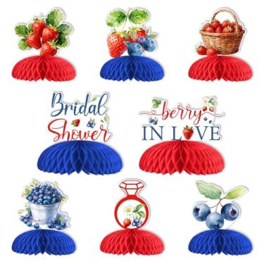 Imagem de Cheereveal 8pcs Strawberry Blueberry Bachelorette Honeycomb Centerpiece, Berry in Love Table Decorations, Fruit Berry Raspberry Themed Bridal Shower Birthday Baby Shower Party Supplies