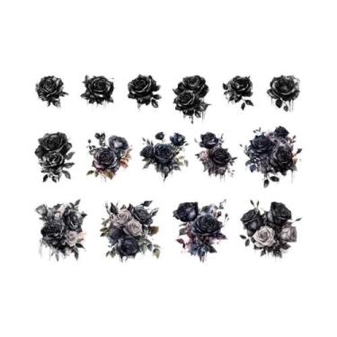 Imagem de Adesivos Vintage De Flores De Rosa (30 Peças) Para Diário, Álbum, Scra