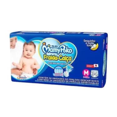 Imagem de Fralda Calça Mamypoko Super Seca Azul 1 Pacote Tamanho M Com 34 Unidad