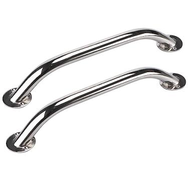 Imagem de Maçaneta da porta de aço inoxidável 12'' para barco polido marítimo alça de mão corrimão