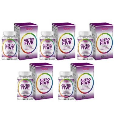 Imagem de Kit Com 5 - Artrofive Colágeno Tipo 2 + Magnésio e Vitaminas 60 Capsulas de 500mg Nataly-Unissex