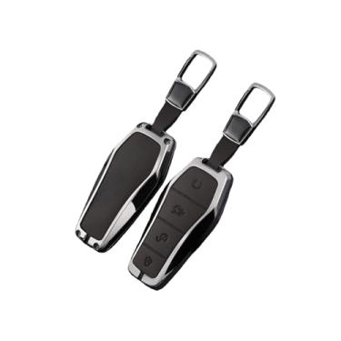 Imagem de Capa de chave remota de carro de liga compatível com BYD Atto 3 Han EV Dolphin Lied Tang Dm Qin PLUS Song Pro MAX Yuan Protetor Chaveiro(B 1-1 Dark Brown)