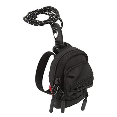 Imagem de SPYMINNPOO Carteira Com Cordão para Pescoço, Durável, Leve, Pano Oxford, Mini Bolsa para Moedas, Cartões de Identificação, Chaves, Batons para Uso Casual, Preto