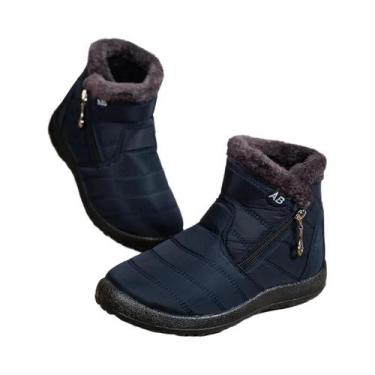 Imagem de Botas De Algodão Femininas De Cano Alto Quentes E Antiderrapantes, Cal