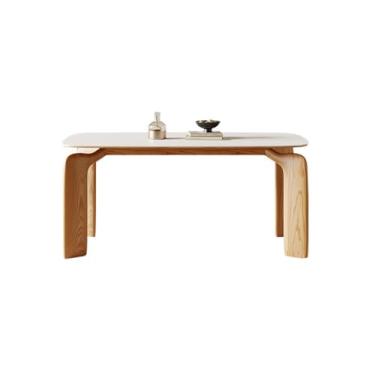 Imagem de Mesa de jantar, mesa de jantar de madeira maciça, mesa de jantar, mesa de jantar retangular, mesa de jantar, mesa de festa, mesa de cozinha moderna