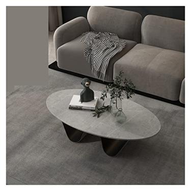 Imagem de Mesa lateral para sala de estar, mesa de centro, apartamento pequeno, ardósia criativa, redonda, simples, luz doméstica, mesa de salão de beleza (cor: 1) (1)