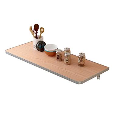 Imagem de Mesa flutuante montada na parede com superfície colorida de pinho, mesa de jantar dobrável para cozinha, mesa de computador, mesa de estudo, bancada de lavanderia, capacidade de 100 kg, 20 tamanhos