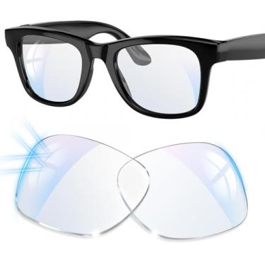 Imagem de pupvus Lentes de reposição para Ray-Ban Meta - 50 mm e 53 mm para RayBan Wayfarer RW4006/4008 e Gen 2 RW4012, Transparente (bloqueio de luz azul), 50mm