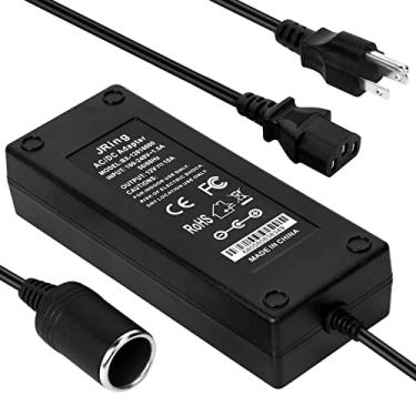 Imagem de JRing Conversor CA para CC 10A 110-220V para 12V sob 120W Adaptador de alimentação de isqueiro de carro para inflador de pneu a vácuo de carro e outros dispositivos de carro
