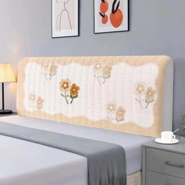 Imagem de Capa de cabeceira de cama, elástica à prova de poeira, lavável na máquina e resistente a rugas, capa protetora para decoração de quarto - Tipo 05||140 cm