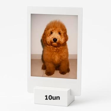 Imagem de Kit Porta Fotos Polaroid para Instax Mini Go Now Now+ i-Type SX-70 Retrato Foto Album Moldura Polaroide Minimalista (Kit com 10 Branco)