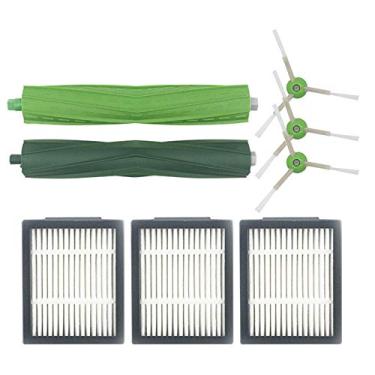 Imagem de Kit de Acessórios Substituição para Aspirador Pó Robô I-robot Série 7 Inclui Escova Principal Escovas Laterais e Redes Conjunto Limpeza em ABS Trabalhos Domésticos