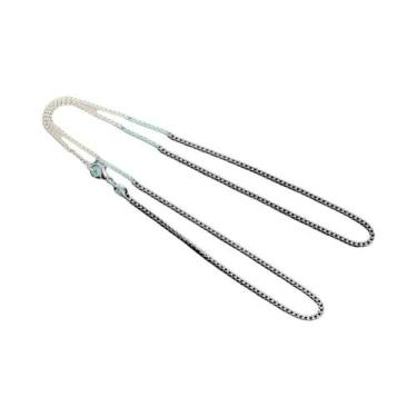 Imagem de Colar Unissex De Prata Esterlina 925 Com Corrente Lateral De 2MM, 40-7