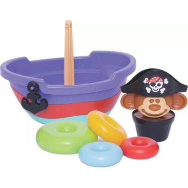 Imagem de Brinquedo  Bebe Baby Pirata Encaixe Empilhar - Mercotoys