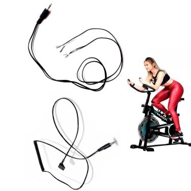 Imagem de Cabo Conector Roda Sensor Bicicleta Spinning Treino Academia Aula Musculaçao Exercicio Fisico Box