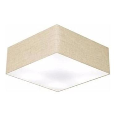 Imagem de Plafon Para Sala Quadrado SL3001 Cúpula em Tecido - Vivare, Rustico-Be