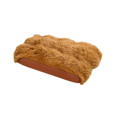 Imagem de Almofada de apoio de braço para carro - Caixa de apoio de braço de pelúcia com capa elevada | Almofadas de reforço de console central confortáveis e elegantes, caixa de apoio de braço de pelúcia para