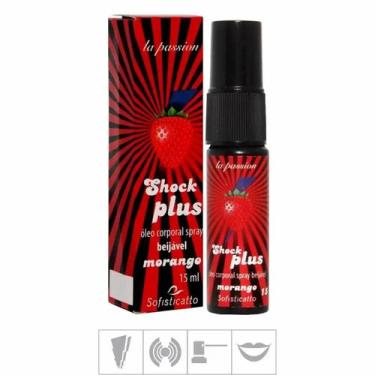 Imagem de Óleo Spray Corporal ShockPlus Morango 15ml Hidratante - Genérico