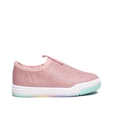 Imagem de Tênis Infantil Molekinha Baby Tecido Glitter Rosa, Rosa, 20