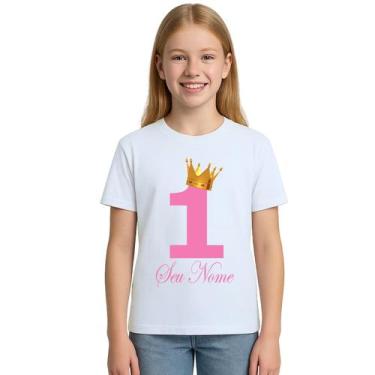 Imagem de Camiseta Coroa Princesa Princesinha Personalizada - Use P4, Branco, Ju