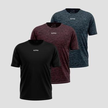 Imagem de Kit 3 Camisetas Dry Alpha Co Masculina-Masculino